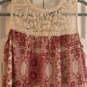 White lace topped dress